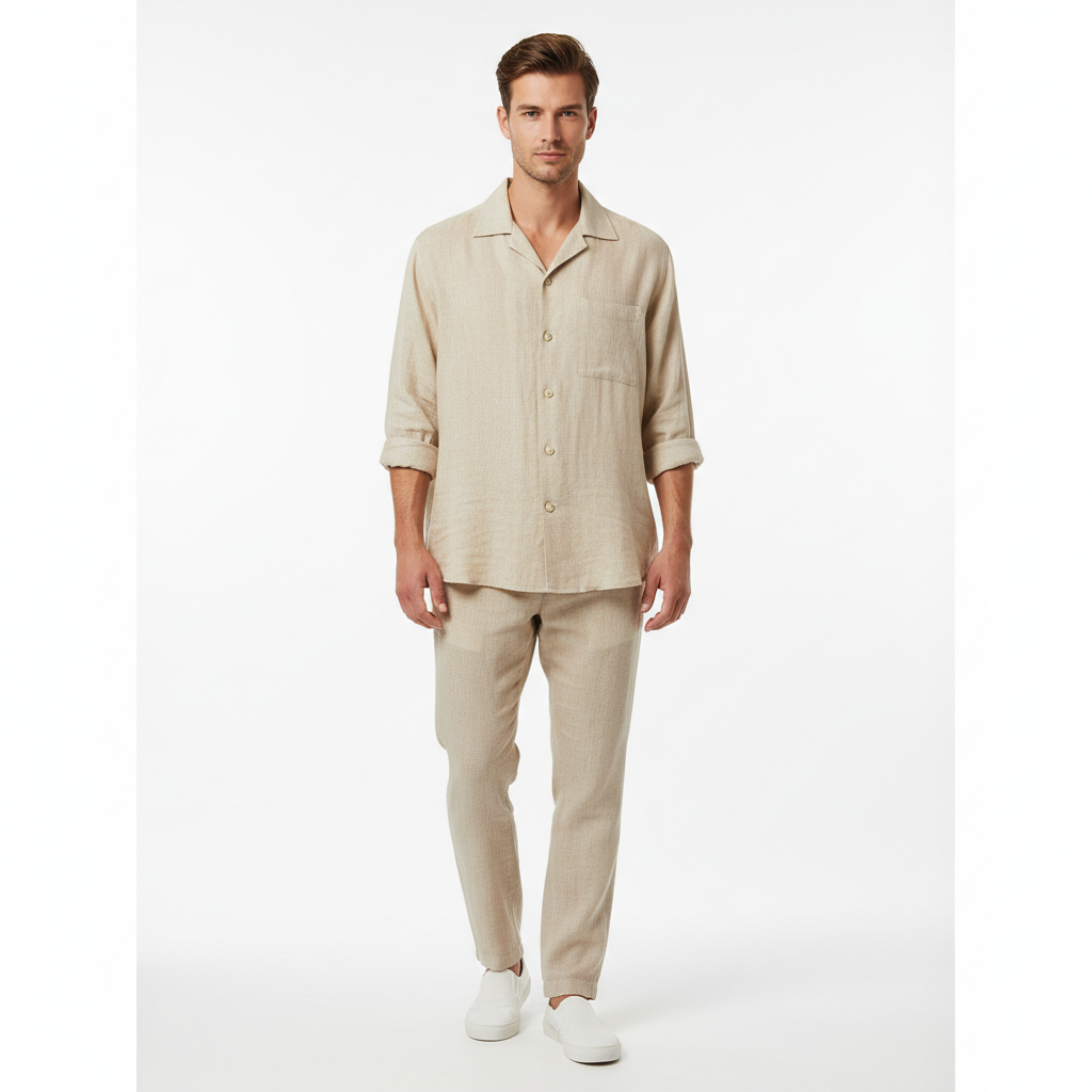 Erkek Keten Overshirt - Manken