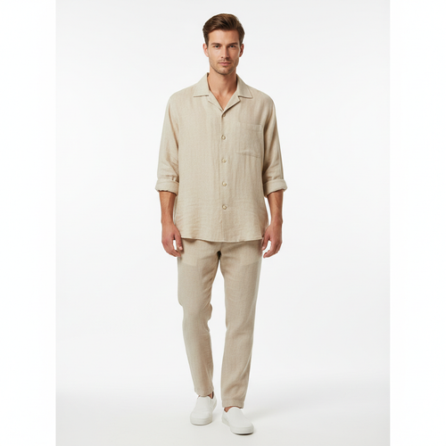 Erkek Keten Overshirt - Manken