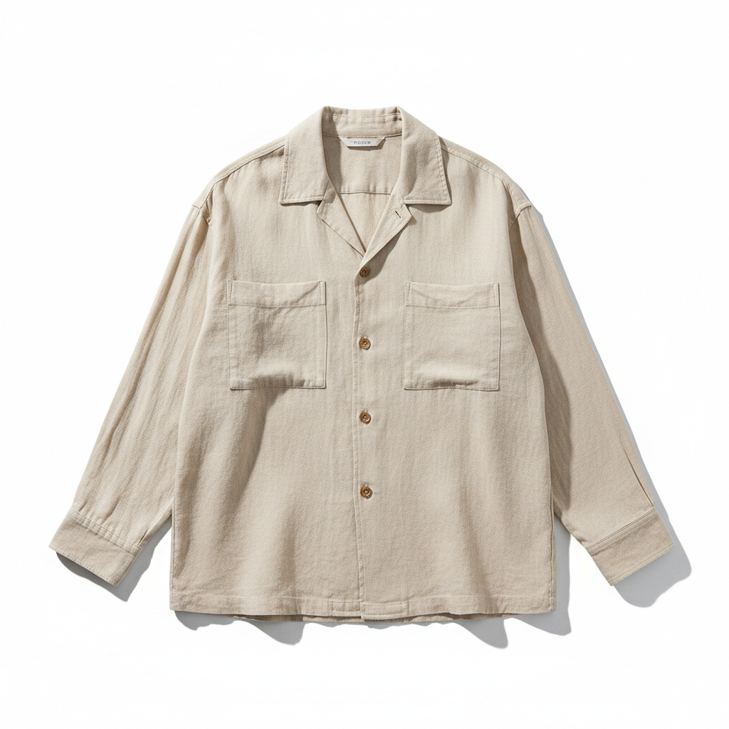 Erkek Keten Overshirt - Stüdyo